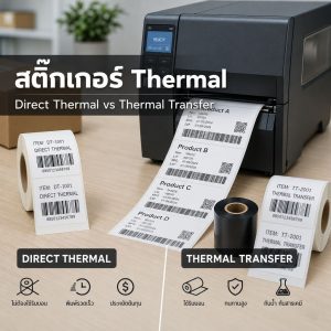 สติ๊กเกอร์ Thermal: เปรียบเทียบ Direct Thermal vs Thermal Transfer และวิธีเลือกให้เหมาะกับงาน