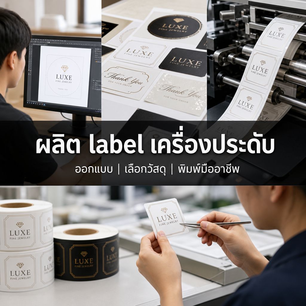 ผลิต label เครื่องประดับ: กระบวนการตั้งแต่ออกแบบ เลือกวัสดุ ไปจนถึงพิมพ์ label มืออาชีพพร้อมใช้